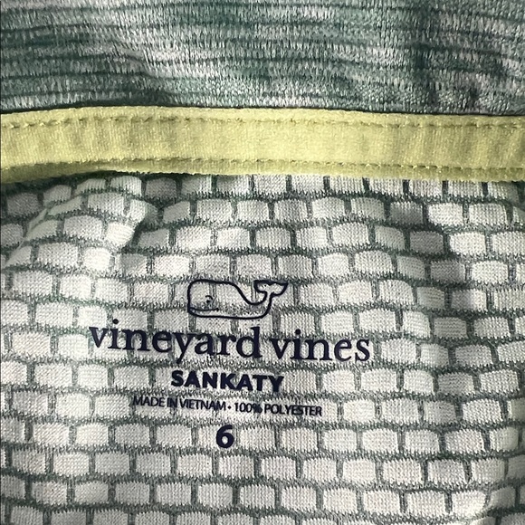 Vineyard Vines Teal Striped Quarter-Zip - Picture 3 of 6